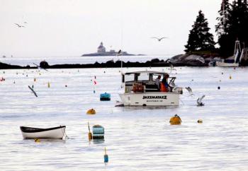 lobstermen working