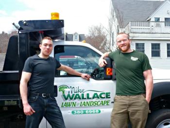 Bill Livingston, left, and Mike Wallace, right, standing next to Wallace's work truck. Wallace said some might be surprised to see him looking a bit scruffy. Many Mudders compete with a beard, and he plans to not shave until after the event. He says his wife's birthday is August 30, so him finally shaving will be a gift for her. KATRINA CLARK/Boothbay Register