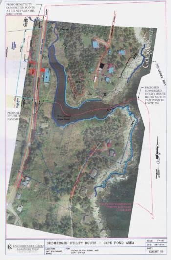 Photo of Cuckolds utility line route
