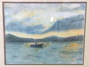 Moosehead Lake watercolor by Joyce Hines