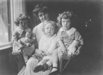 Circa 1920 photo of Harold "HK" Merrow's wife, Sara, and their three daughters from left to right: Susan, Sally (mother of the article authors) and Betsy.
