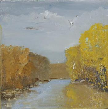 "Persuasion," 8 by 8-inch oil on canvas, Allen Bunker. Courtesy of Grace Goldberg Persuasion, Allen Bunker