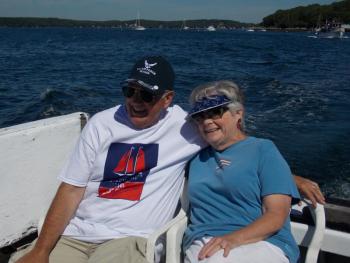 Veteran Mark Scott and his wife, Kay Scott. KATRINA CLARK/Boothbay Register