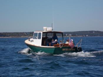 The Avelinda, captained by Doug Goldhirsch, during the veteran’s cruse. KATRINA CLARK/Boothbay Register