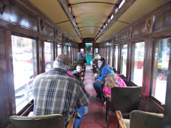 The inside train car at the Fall Foliage Festival. KATRINA CLARK/Boothbay Register