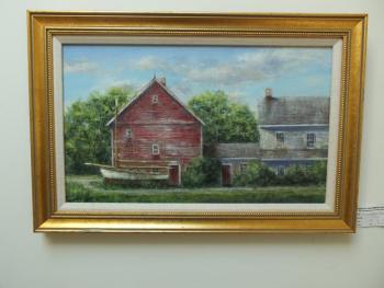 Summer Barn, oil, 12 x 16, Roger Milinowski