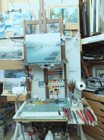 Roger Milinowski studio easel