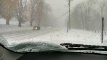 On Route 1 by Camden Hills State Park entrance. Visibility about one football field. (Courtesy Chris Farley)