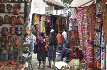 Market day in the Guatemalan highlands town of Chichicastenango. Courtesy of Kathleen Jones
