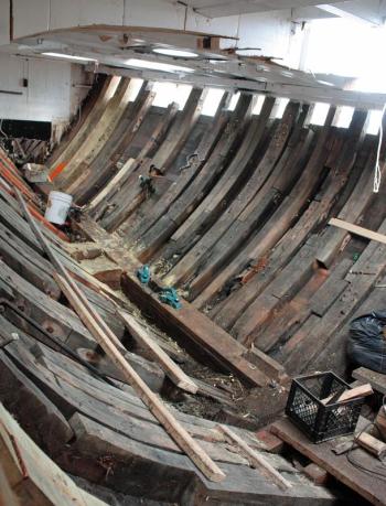 Frames below deck. (Photo by Holly S. Edwards)