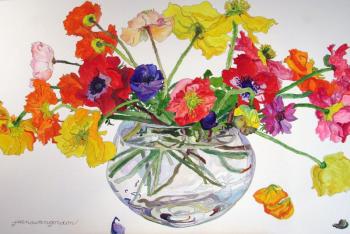 “Red and Yellow Poppies,” Jean Swan Gordon