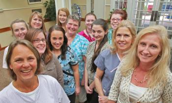 LINCOLN COUNTY HEALTHCARE Certified Nursing Assistant Instructor Jennifer McIntire (bottom left) with some of her many graduates. Pictured are (not in exact order): Michelle Creamer, Emily Hardy, Joelle Haase, Kianna Santos, Amanda Coburn, Candace Clifford, April Smith, Jessica Firth, Samantha Cromwell, Terry Welch and Abbey Vinal. The next Lincoln County Healthcare Certified Nursing Assistant class begins Jan. 13. The deadline for applications is Monday, Nov. 24 at 4 p.m. Courtesy of LincolnHealth