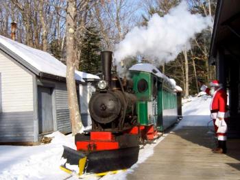 During North Pole Express guests will take a heated, steam train ride to meet Santa, and then enjoy homemade cookies and hot cocoa, see a new model railroad and holiday display, make a vintage-inspired ornament to take home and listen to a reading of "The Night Before Christmas." The event is the final fundraiser of the year for the Boothbay Railway Village and the last chance to ride the museum’s train until May 2015. Courtesy of the Boothbay Railway Village