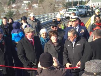 Maine Kennebec Bridge, U.S. Sen. Susan Collins, R -Maine, Gov. Paul LePage