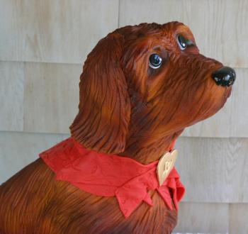 This cake, in the form of a dog, appears to begging for a piece of himself. Courtesy of Mike Moroz
