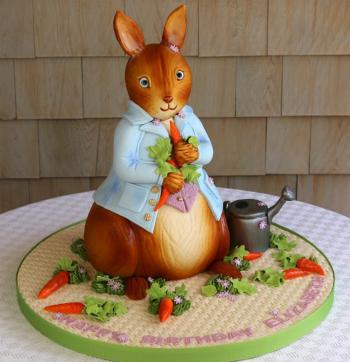 Patricia Moroz made this Peter Rabbit cake for a child’s birthday. Courtesy of Mike Moroz