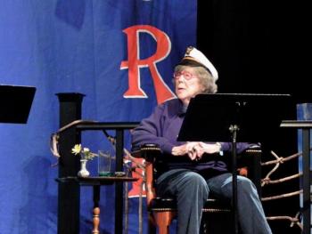 Wiscasset resident Barbara Bruno is the host of Lincoln Theater’s re-creation of the Lux Radio Theater’s broadcast of “Miracle on 34th Street.” Courtesy of Andrew Fenniman Wiscasset Maine resident Barbara Bruno