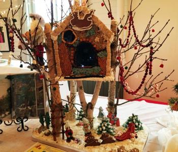 The winner of the People’s Choice award at the Gingerbread Spectacular was the Boothbay Harbor Memorial Library’s Christmas Trail House. SUZI THAYER/Boothbay Register