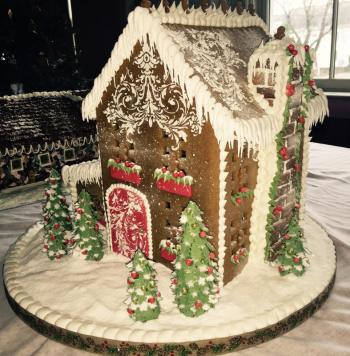Taking second place, or “Almost Most Spectacular” gingerbread house, was Boothbay’s own cake lady, Trish Moroz. LISA KRISTOFF/Boothbay Register