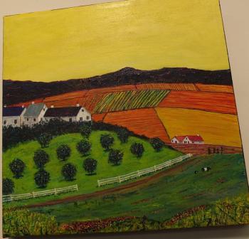 “When the Cows Come Home,” acrylic, Charles Asbury