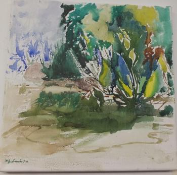 “Vernal Pool,” watercolor, M. Jane Rosenfield