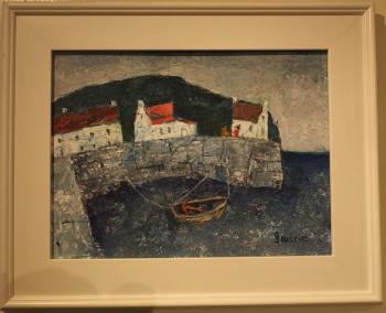 “Harbor Near Crail, Scotland” by William Irvine, 12 x 15” oil