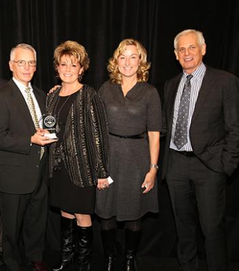 CINDY WADE, RN, Lincoln County Healthcare Executive Vice President and Chief Operating Officer (second from left) and Cindy Coyne, RN, LincolnHealth Director of Quality Management and Safety (second from right) received LincolnHealth’s third Top Rural Hospital award in four years from Bill Finck, chairman of The Leapfrog Group Board of Directors (far left) and Martin Hartley, The Leapfrog Group board member, in a Washington, D.C. award ceremony Tuesday night. Courtesy of LincolnHealth