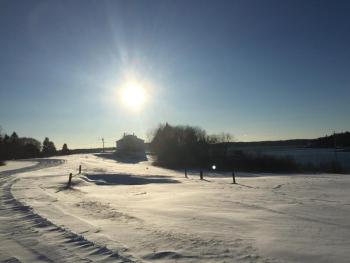 pemaquid, maine, snow, winter
