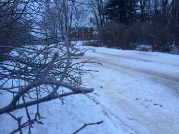 Head Tide Hill Road, Alna, winter