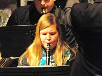 Senior Brenna Alley plays clarinet in Boothbay Region High School Seahawk Symphonic Band. KATRINA CLARK/Boothbay Register