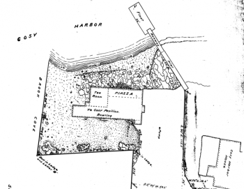 A survey from 1924 is proof that Cozy Harbor was spelled traditionally with an ‘s’. Survey drawn by J.W. Brackett. Courtesy of Leighton & Associates.