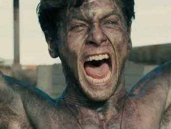 Jack O’Connell as Louis Zamperini in “Unbroken””