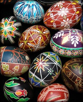 Pysanky decorated eggs