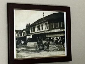 This photo of Peggy Frantz's grandfathers' store, H.B. Sherman Provisions, was taken in 1909 in Granada, New York.