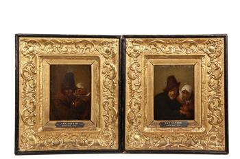 Pair of oil paintings by Adrien Jansz Van Ostade. Courtesy photo