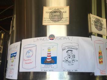 Ideas for the can design of this year’s Harbor Fest Ale. KATRINA CLARK/Boothbay Register