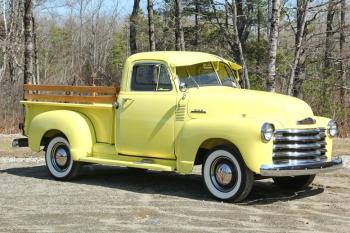 This restored 1953 Chevy 3100 pick up truck is one of the vintage vehicles up for auction May 30-31 at Thomaston Place Auction Galleries. Courtesy of Carol Achterhof