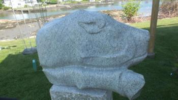 “Wart Hog” in granite by Don J. Meserve