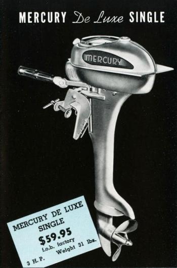 On Wednesday, June 17 at 7 p.m. the Boothbay Railway Village will host an illustrated lecture on the foundations of outboard motor development. West Boothbay Harbor summer resident Larry Stevenson is a passionate collector and will bring along examples of each brand from his personal collection of vintage outboards. This illustration is from a 1940 Mercury catalog in Larry’s collection and demonstrates the early influence of streamlining on outboard design.