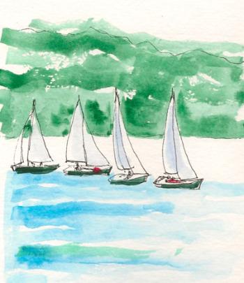 Sailboats by Hannah Ineson