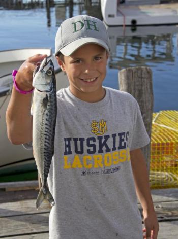 Andrew Meader with his first place mackerel. Courtesy of Steve Rubicam