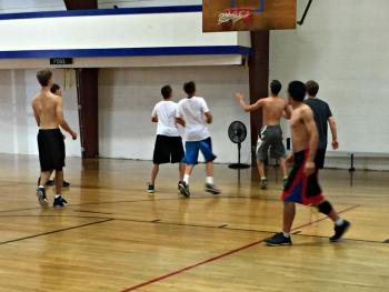 Basketball at the Y’s after school program. KATRINA CLARK/Boothbay Register