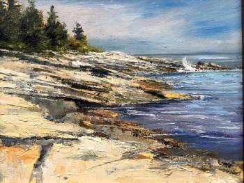 Mark Horton’s “Maine Coast” an 11” x 14” oil on birch panel, earned the People’s Choice Award in the A Stroke of Art art show and sale on Sept. 13 2015. Mark Horton