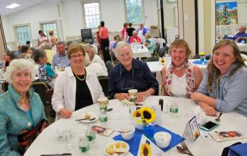 Pictured are (from left to right): Virginia (Ginger) Carr, Carole Zalucky, Harriet Cowdery, Virginia Withee and Karen Haney. For more information about volunteering at LincolnHealth, please call Volunteer Services Director Connie Bright at 207-563-4508. Volunteers are always needed. Courtesy of LincolnHealth