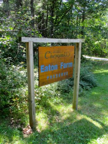 The entrance into the Eaton Farm Preserve on the Ready Point Road, Wiscasset owned and maintained by Chewonki Foundation. The preserve has two trails, the South Loop and North Loop. PHIL DI VECE/Wiscasset Newspaper