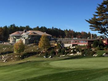 The old, right, and new, left, Boothbay Harbor Country Club clubhouses. KATRINA CLARK/Boothbay Register
