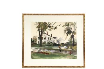 “The Mall, Thomaston,” watercolor and tempra by Andrew Wyeth Andrew Wyeth