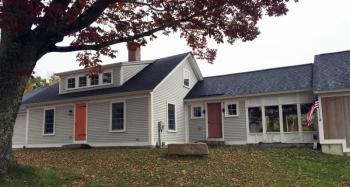 The Cape style house on Cross Point Road in Edgecomb that Jeff Koopus and his wife Sarah renovated last year. SUZI THAYER/Boothbay Register