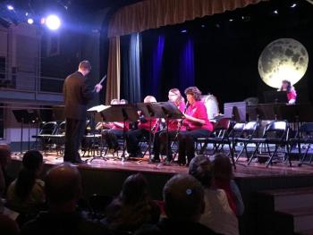 The Boothbay Region Community Band plays “Semper Paratus” at the Nov. 10 concert. KATRINA CLARK/Boothbay Register