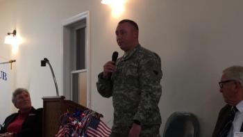SSG Bernard Campbell, who served from 1992 to 2000, speaks about his family’s legacy of service. Today he is a Maine State Trooper and serves in the Army Reserve. KATRINA CLARK/Boothbay Register